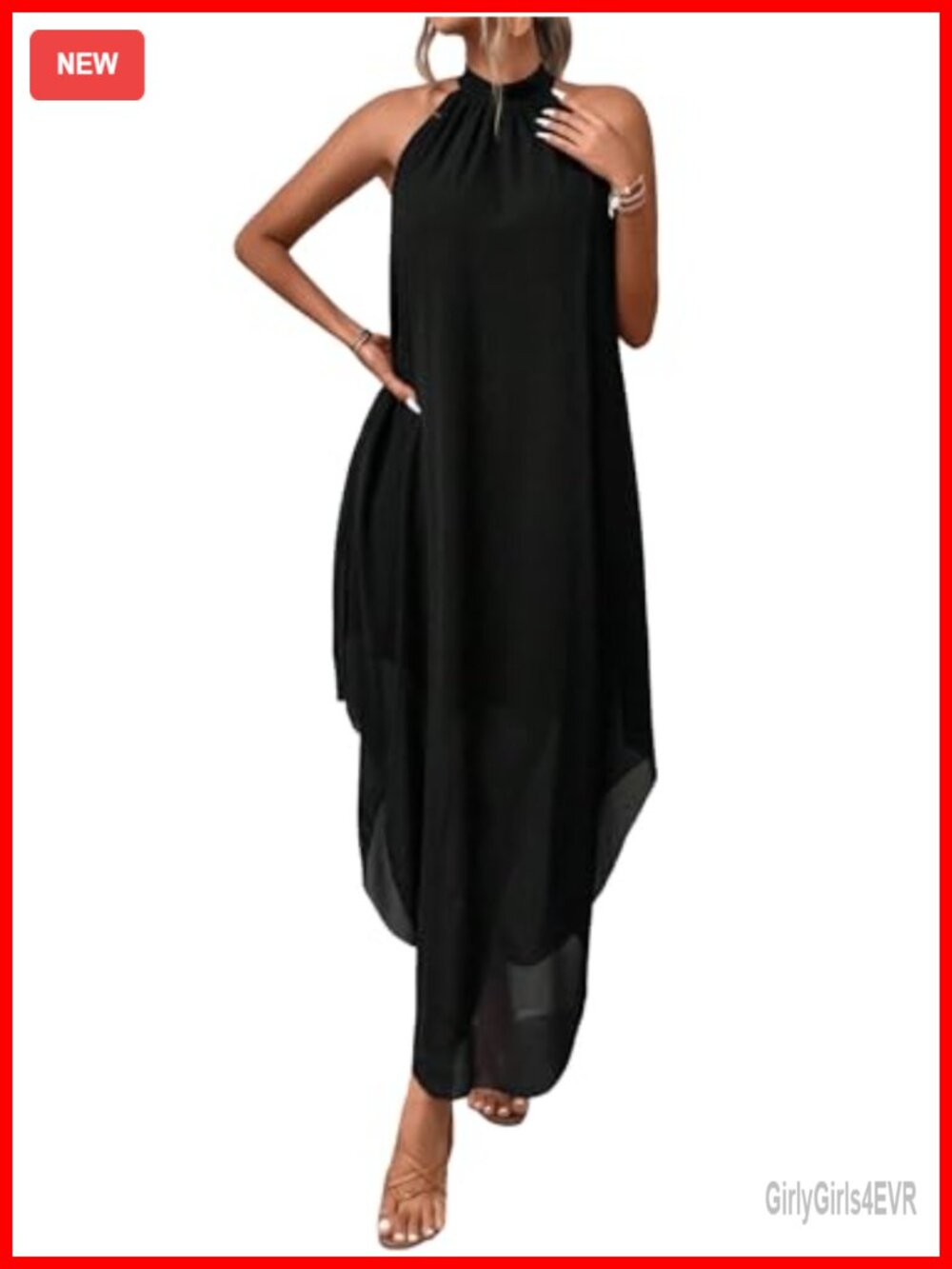 Halter Neck Sleeveless Maxi Dress Wedding Guest Cocktail Summer Beach